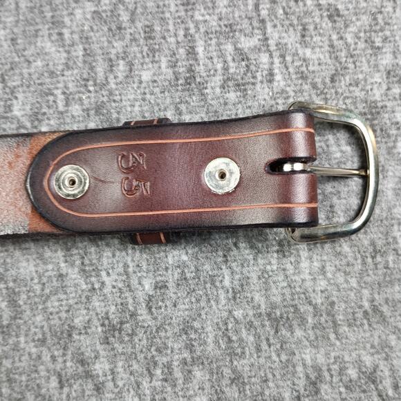 Handmade Latigo Leather Belt Men 33 Brown Heavy Duty Artisan Heritage Utility - Picture 2 of 10